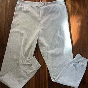 Norma Kamali OMO Gym Drawstring Jogger Sweatpants Gray Size XL